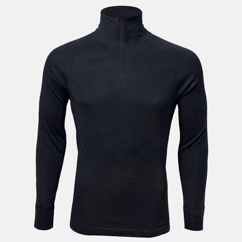 Underställströja herr med zip, Dark navy, hi-res